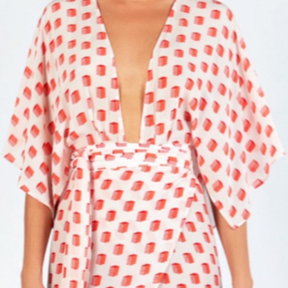 womens 100% silk wrap dress